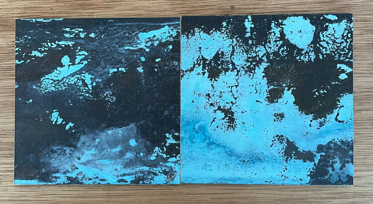 Blue Veil Brass patinated brass by Metal Clad