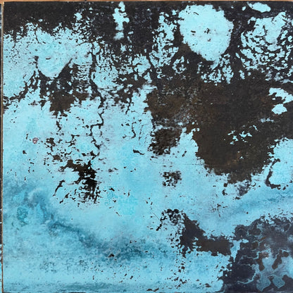 Blue Veil Brass patinated finish by Metal Clad