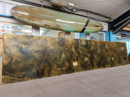 Fossil Antiqued Brass patinated finish by Metal Clad
