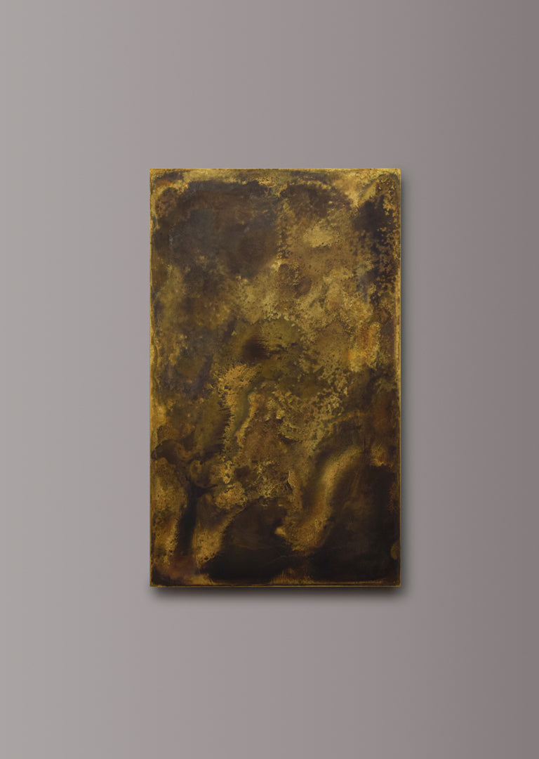 Fossil Antiqued Brass patinated finish by Metal Clad