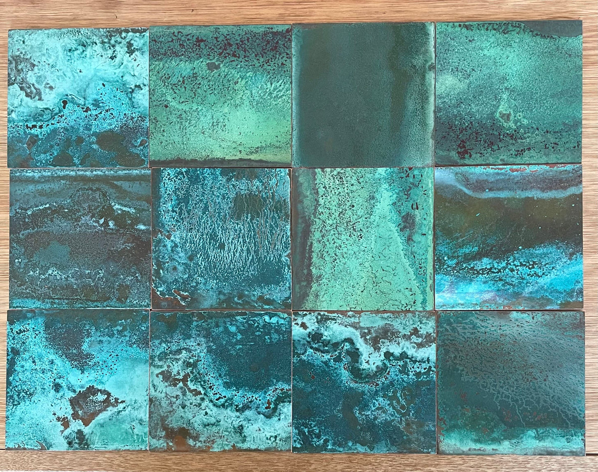 Heavy Verdigris Copper patinated finish by Metal Clad