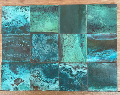 Heavy Verdigris Copper patinated finish by Metal Clad