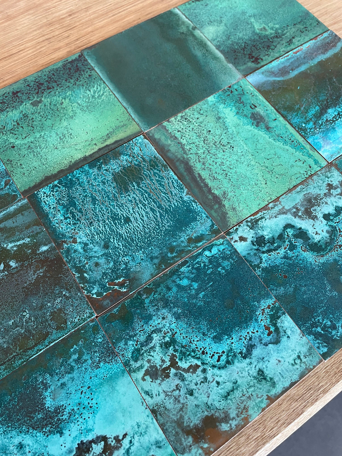 Heavy Verdigris Copper patinated finish by Metal Clad