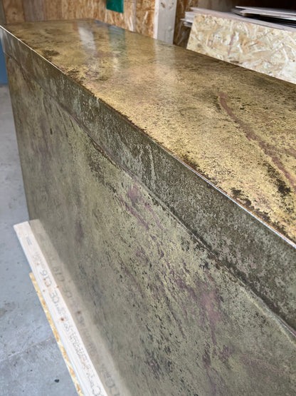 Rose Marbled Antiqued Brass patinated brass by Metal Clad