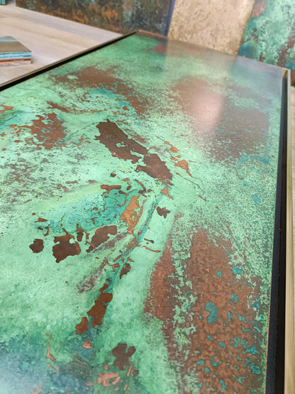 Heavy Verdigris Copper patinated finish by Metal Clad