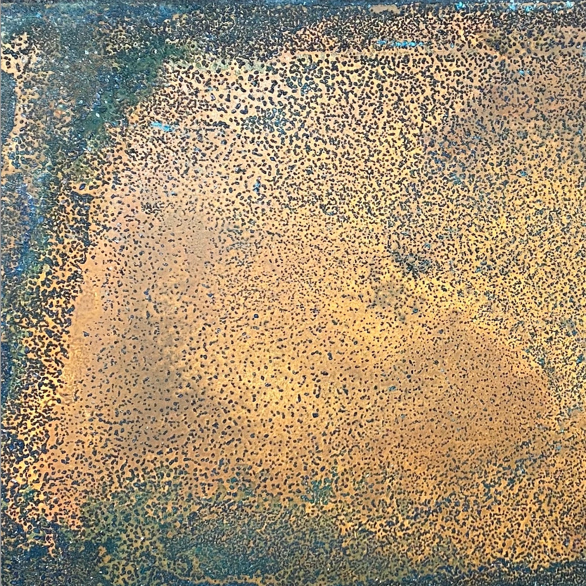 Amazon Verdigris Copper – hand-patinated copper panel by Metal Clad