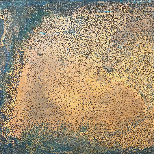 Amazon Verdigris Copper – hand-patinated copper panel by Metal Clad