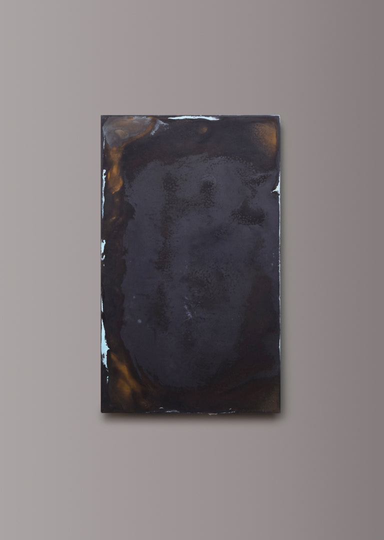 Inky Brass with Blue Bloom patinated finish by Metal Clad