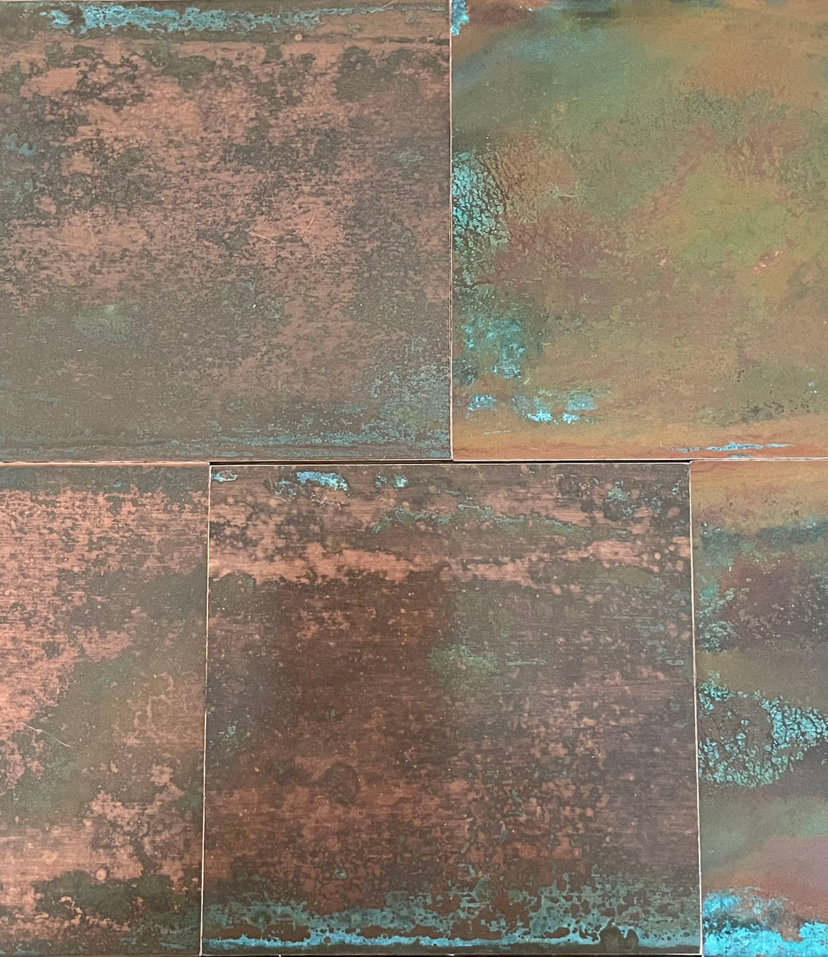 Light Verdigris Polished Copper patinated finish by Metal Clad