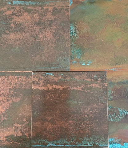 Light Verdigris Polished Copper patinated finish by Metal Clad