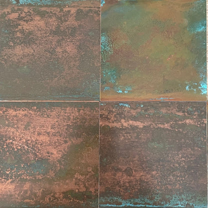 Light Verdigris Polished Copper patinated finish by Metal Clad