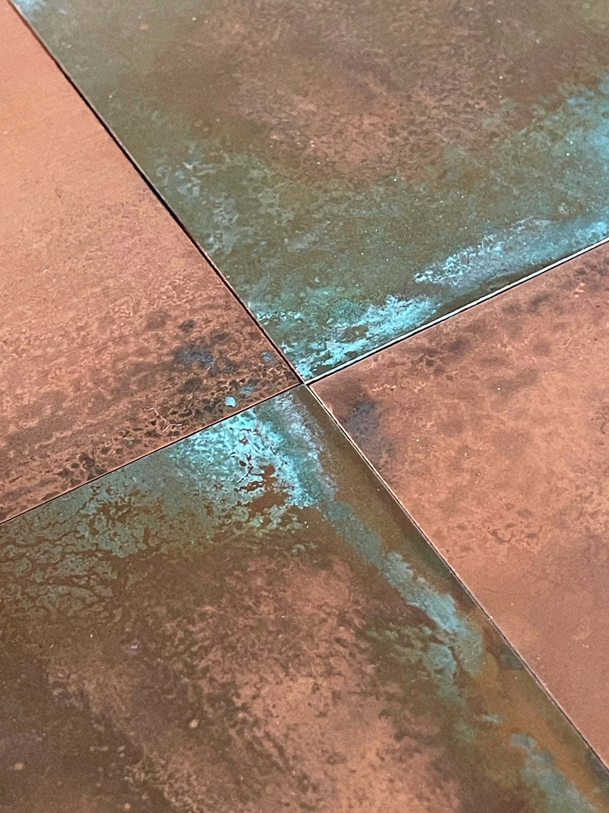 Light Verdigris Copper patinated copper by Metal Clad