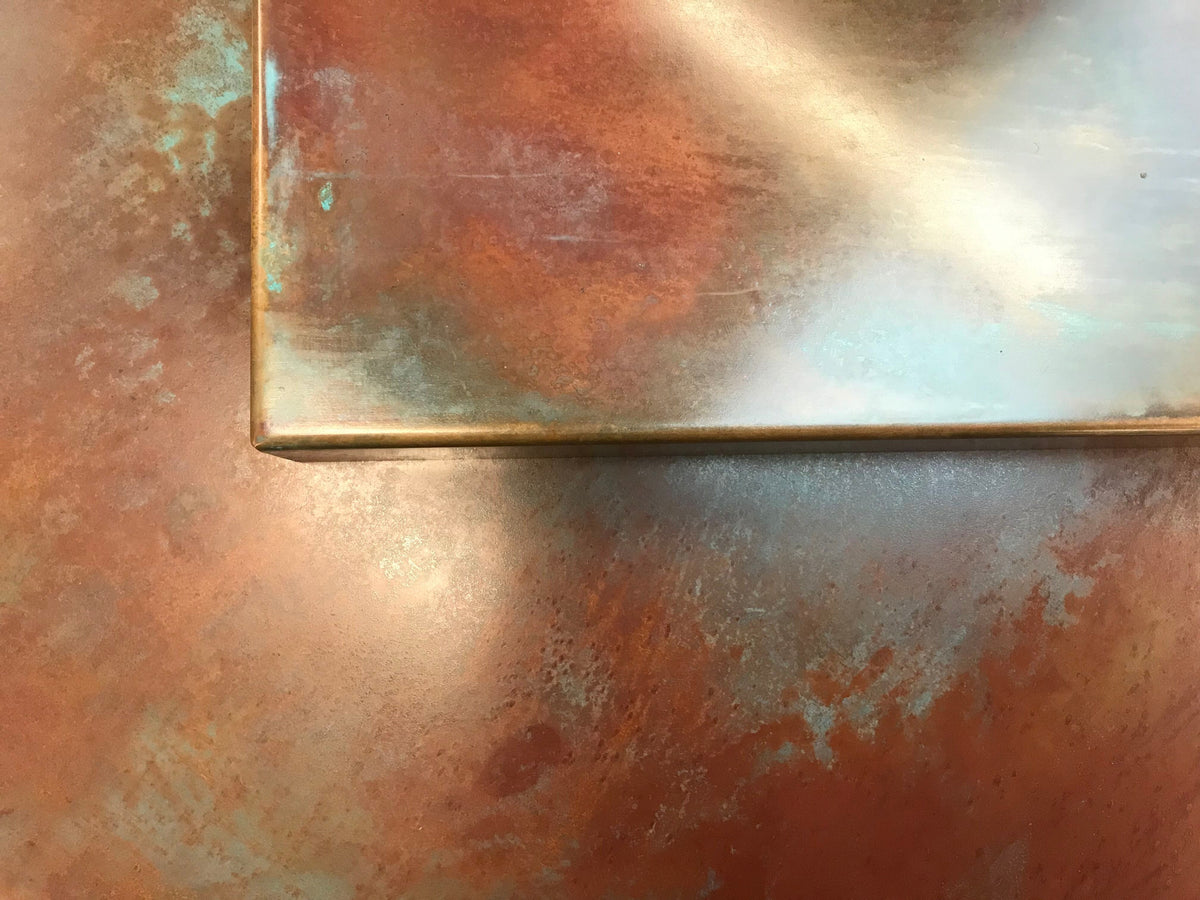 Light Verdigris Copper patinated finish by Metal Clad