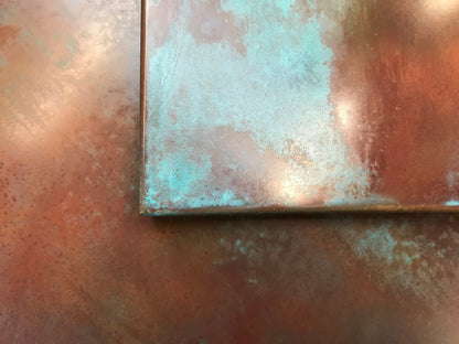 Light Verdigris Copper patinated finish by Metal Clad