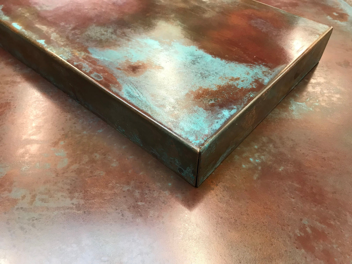 Light Verdigris Copper patinated finish by Metal Clad