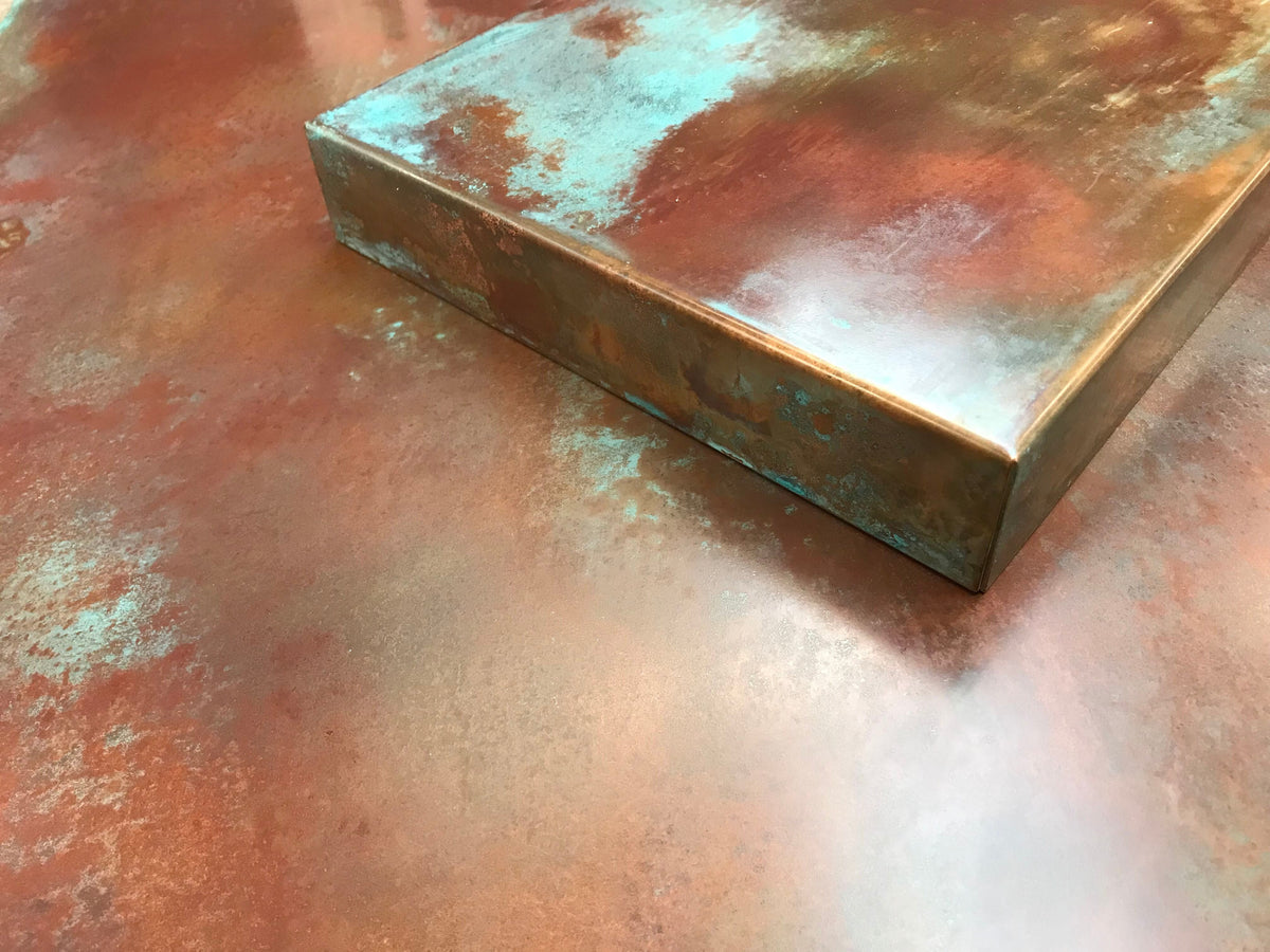 Light Verdigris Copper patinated finish by Metal Clad