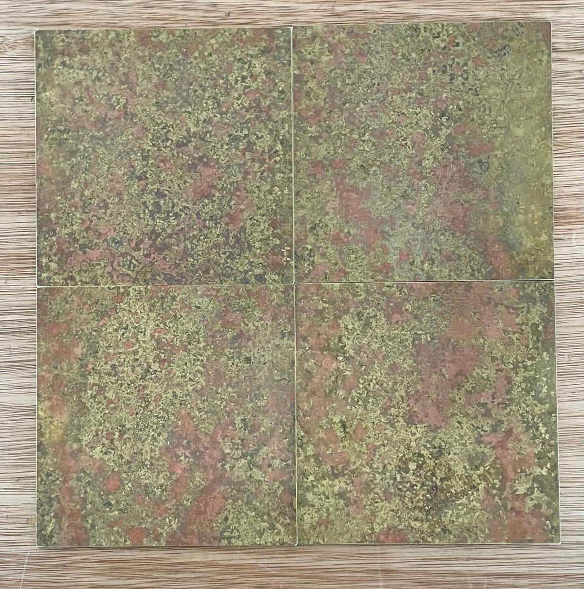 Rose Marbled Antiqued Brass patinated finish by Metal Clad