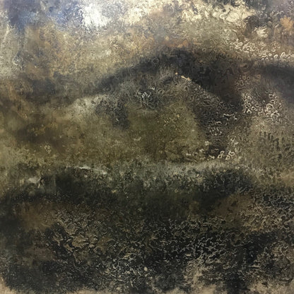 Fossil Antiqued Brass – hand-patinated brass panel by Metal Clad