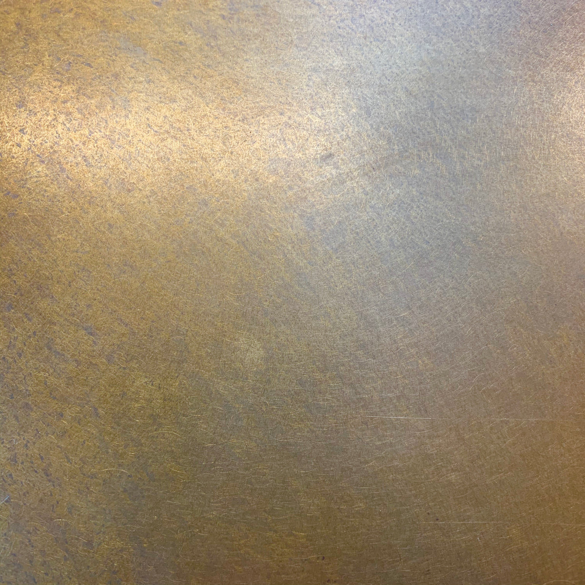 Cloudy Antiqued Brass patinated finish by Metal Clad