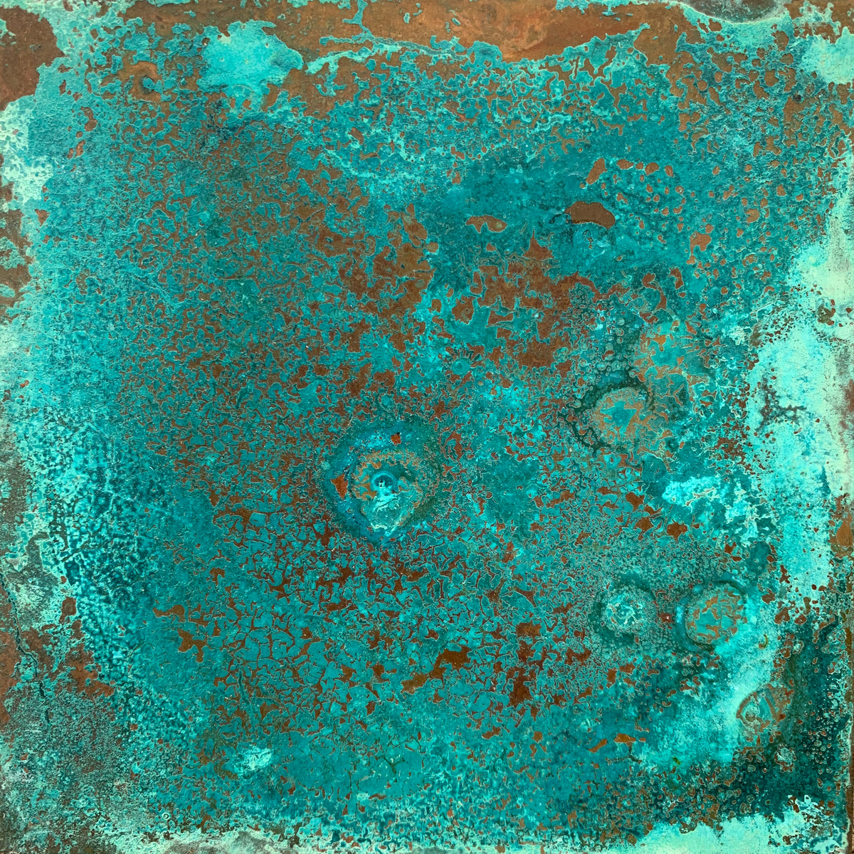 Heavy Verdigris Copper patinated finish by Metal Clad