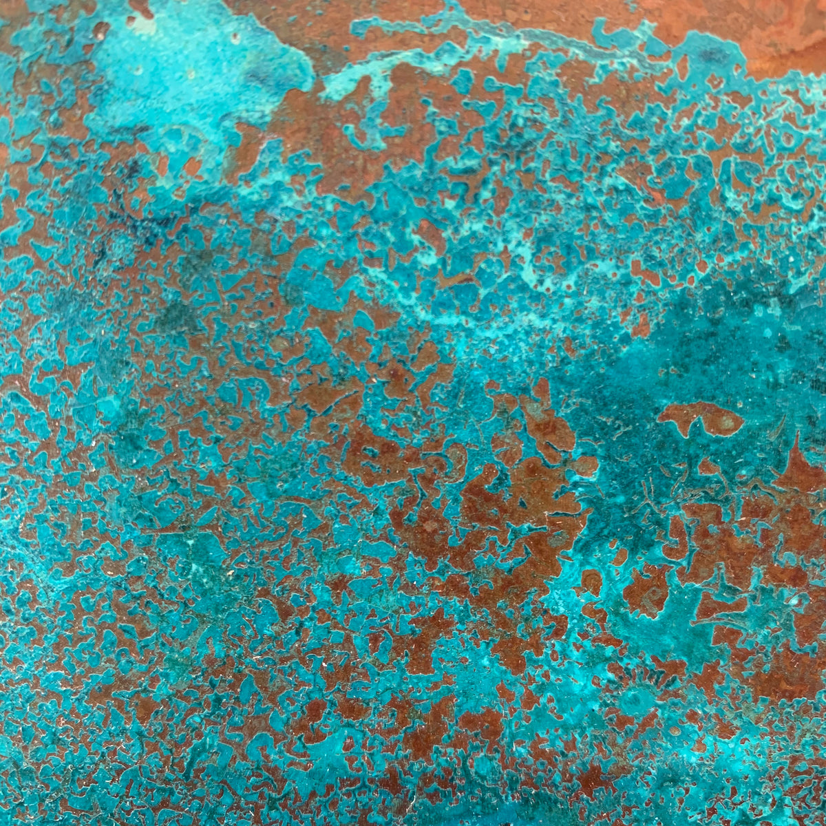 Heavy Verdigris Copper patinated finish by Metal Clad