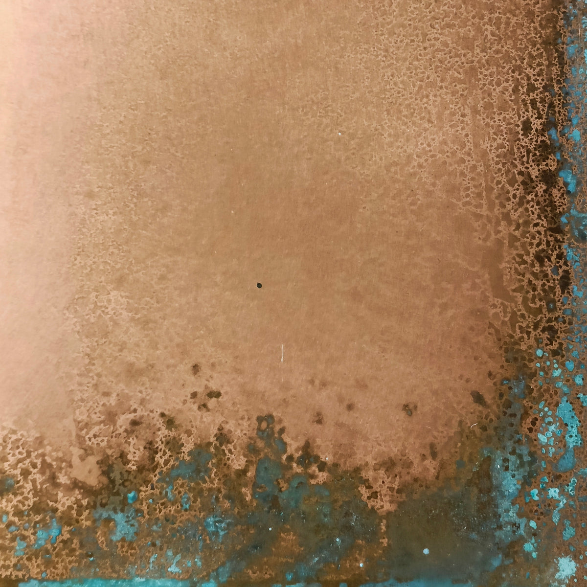 Light Verdigris Polished Copper patinated finish by Metal Clad