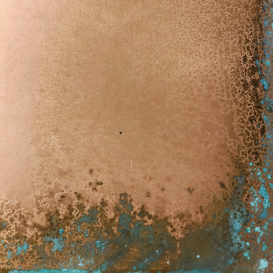 Light Verdigris Polished Copper patinated finish by Metal Clad