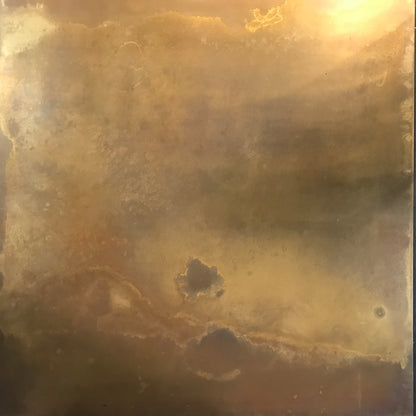 Marbled Edge Antiqued Brass – hand-patinated brass panel by Metal Clad