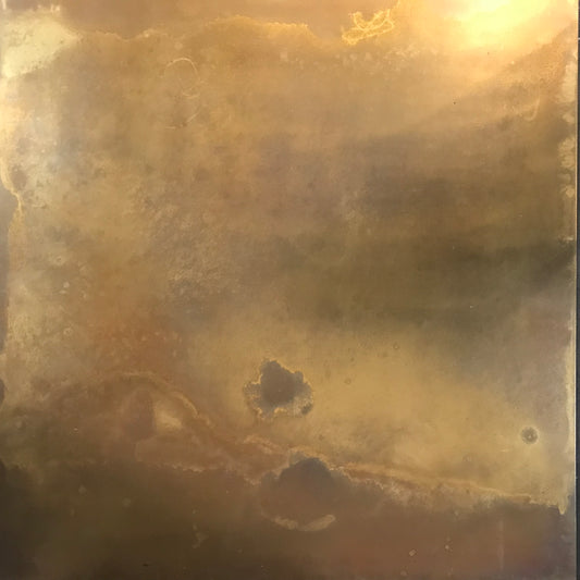 Marbled Edge Antiqued Brass – hand-patinated brass panel by Metal Clad
