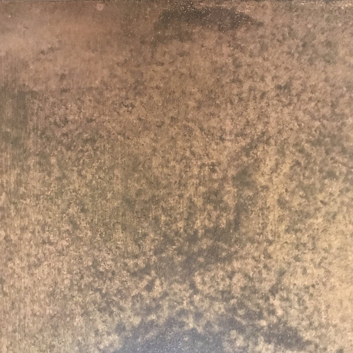 Dark Mottled Copper patinated brass by Metal Clad