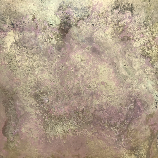Rose Marbled Antiqued Brass – hand-patinated brass panel by Metal Clad